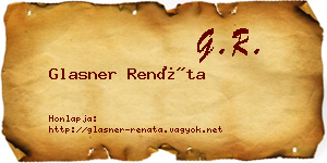 Glasner Renáta névjegykártya
